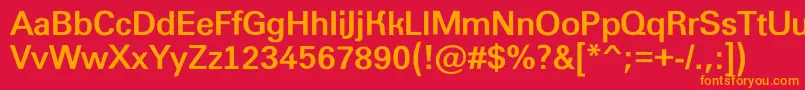 AGroticroughBold Font – Orange Fonts on Red Background
