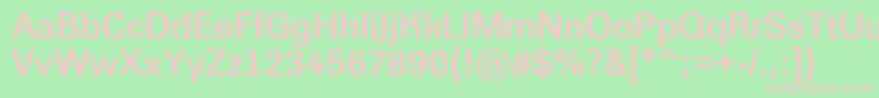 AGroticroughBold Font – Pink Fonts on Green Background