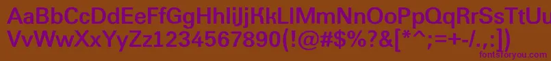 AGroticroughBold-Schriftart – Violette Schriften auf braunem Hintergrund