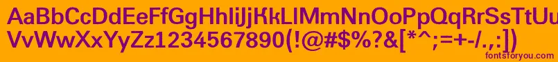 AGroticroughBold Font – Purple Fonts on Orange Background