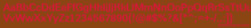 AGroticroughBold Font – Red Fonts on Brown Background