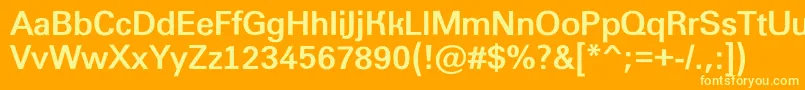 AGroticroughBold Font – Yellow Fonts on Orange Background