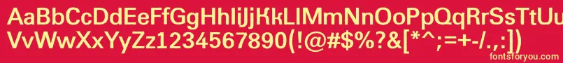 AGroticroughBold Font – Yellow Fonts on Red Background