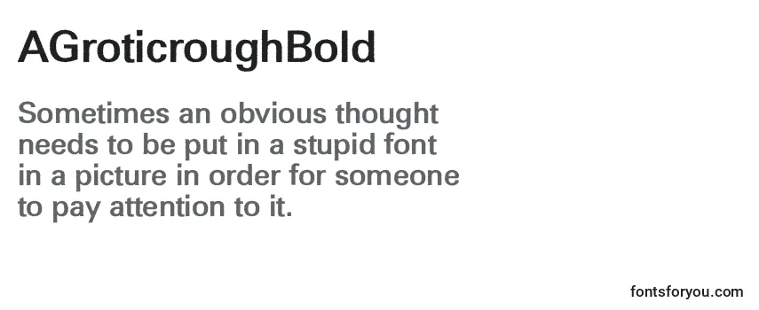 AGroticroughBold-fontti