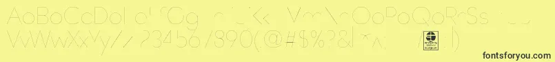 WatchwordHairlineDemo Font – Black Fonts on Yellow Background