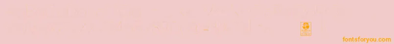 WatchwordHairlineDemo-Schriftart – Orangefarbene Schriften auf rosa Hintergrund