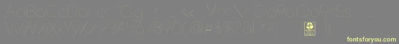 WatchwordHairlineDemo-Schriftart – Gelbe Schriften auf grauem Hintergrund