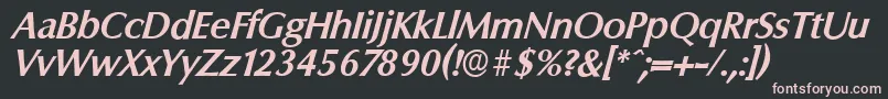 ColumbiaserialBolditalic Font – Pink Fonts on Black Background