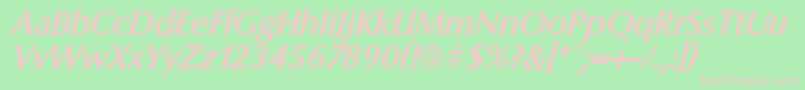 ColumbiaserialBolditalic Font – Pink Fonts on Green Background