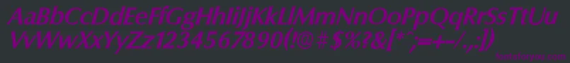 ColumbiaserialBolditalic Font – Purple Fonts on Black Background