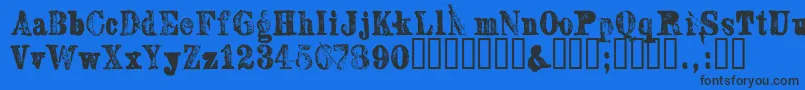 Sextonserif-fontti – mustat fontit sinisellä taustalla