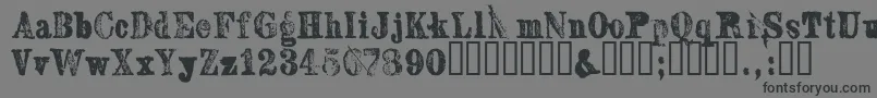 フォントSextonserif – 黒い文字の灰色の背景