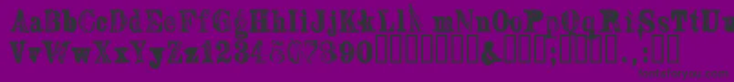 Sextonserif-Schriftart – Schwarze Schriften auf violettem Hintergrund