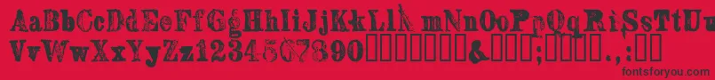 Sextonserif Font – Black Fonts on Red Background