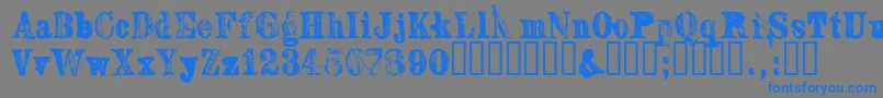 Sextonserif Font – Blue Fonts on Gray Background