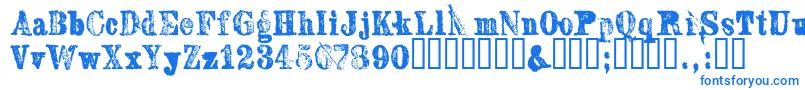 Sextonserif-fontti – siniset fontit