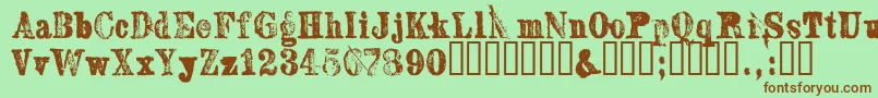 Sextonserif Font – Brown Fonts on Green Background