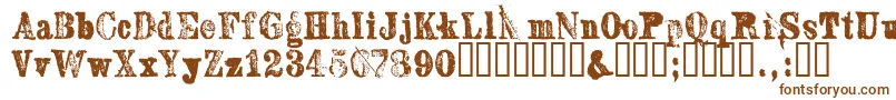 Шрифт Sextonserif – коричневые шрифты на белом фоне