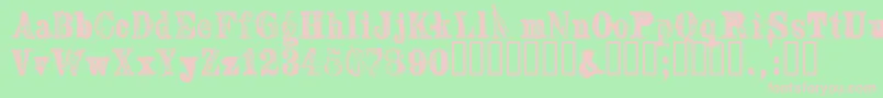 Sextonserif Font – Pink Fonts on Green Background