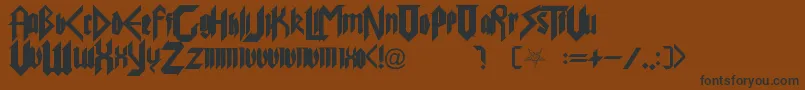 PureEvil Font – Black Fonts on Brown Background