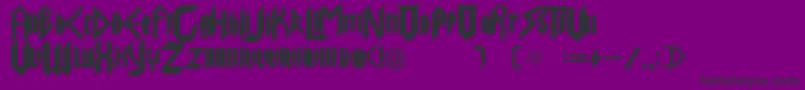 PureEvil Font – Black Fonts on Purple Background