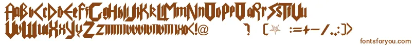PureEvil Font – Brown Fonts on White Background
