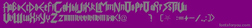 PureEvil Font – Gray Fonts on Purple Background