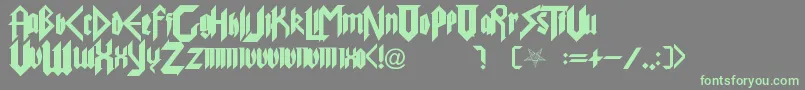 PureEvil Font – Green Fonts on Gray Background