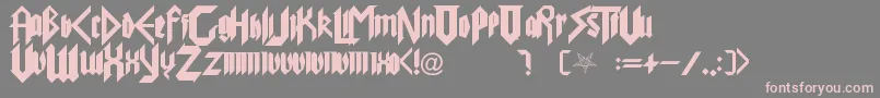 PureEvil Font – Pink Fonts on Gray Background
