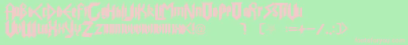 Шрифт PureEvil – розовые шрифты на зелёном фоне