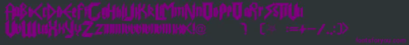 Police PureEvil – polices violettes sur fond noir