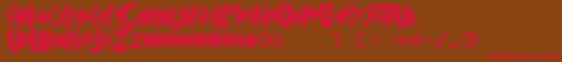 PureEvil Font – Red Fonts on Brown Background