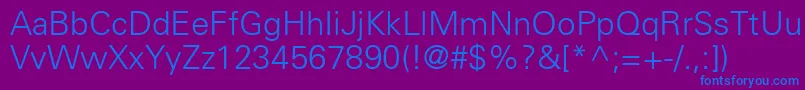 NovaLightSsiLight Font – Blue Fonts on Purple Background