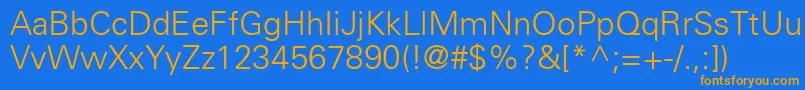 NovaLightSsiLight Font – Orange Fonts on Blue Background