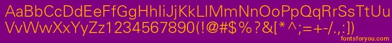 NovaLightSsiLight Font – Orange Fonts on Purple Background