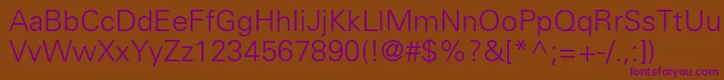 NovaLightSsiLight Font – Purple Fonts on Brown Background