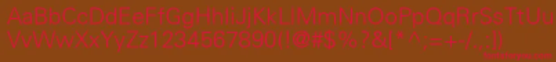 NovaLightSsiLight Font – Red Fonts on Brown Background