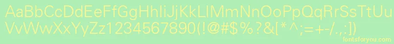 NovaLightSsiLight Font – Yellow Fonts on Green Background