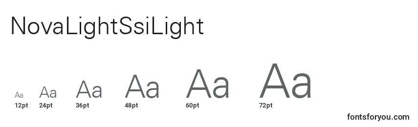 Размеры шрифта NovaLightSsiLight