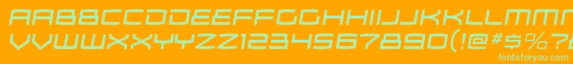 ZosmargItalic Font – Green Fonts on Orange Background