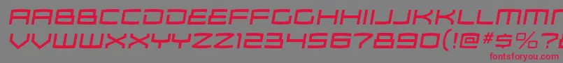 ZosmargItalic-Schriftart – Rote Schriften auf grauem Hintergrund