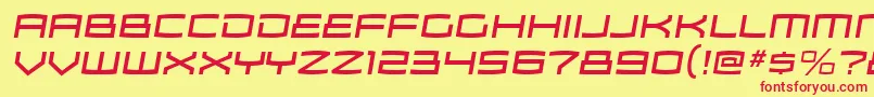 ZosmargItalic Font – Red Fonts on Yellow Background