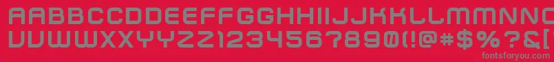 ZipTypefaceBold Font – Gray Fonts on Red Background