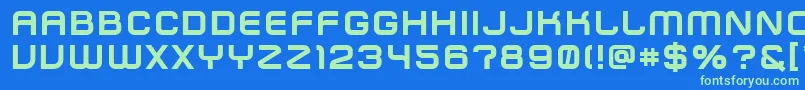 Шрифт ZipTypefaceBold – зелёные шрифты на синем фоне