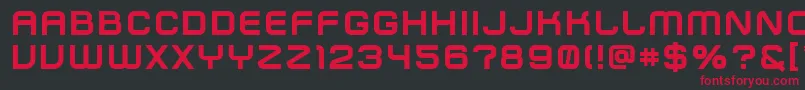 ZipTypefaceBold Font – Red Fonts on Black Background