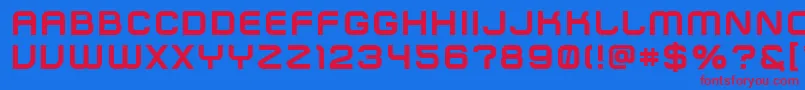 ZipTypefaceBold-Schriftart – Rote Schriften auf blauem Hintergrund