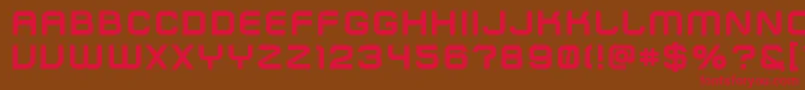 ZipTypefaceBold Font – Red Fonts on Brown Background