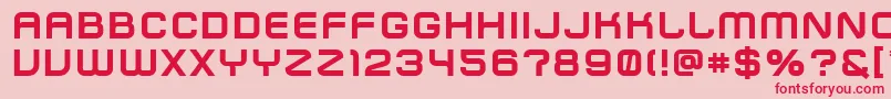 ZipTypefaceBold Font – Red Fonts on Pink Background