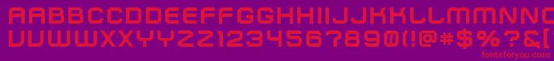 ZipTypefaceBold Font – Red Fonts on Purple Background