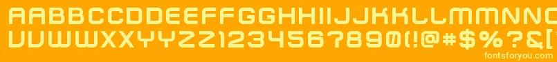 ZipTypefaceBold Font – Yellow Fonts on Orange Background